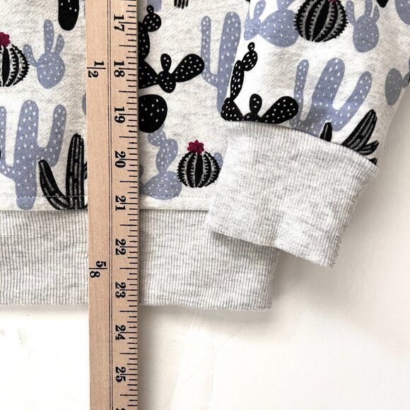 LA Soul Size S Blue Cactus Sweatshirt Crew Neck Long Sleeves Cotton Poly Blend - Picture 6 of 10